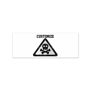 Funny Warning SignThunder_Cove Rubber Stamp