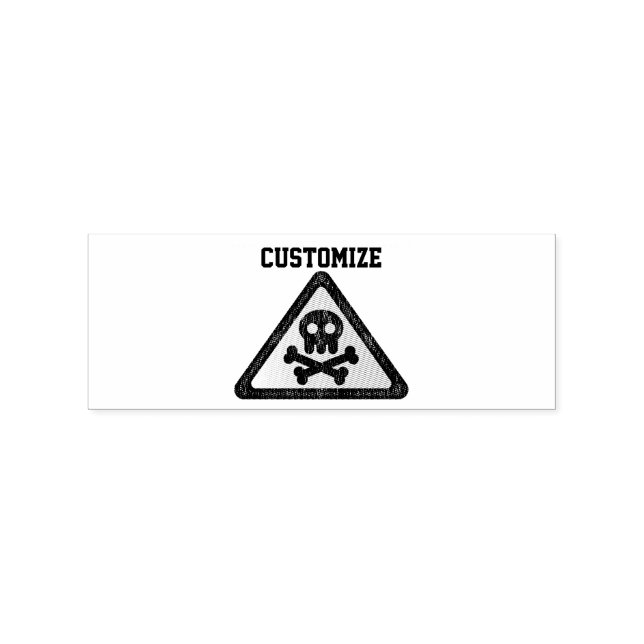 Funny Warning SignThunder_Cove Rubber Stamp (Imprint)