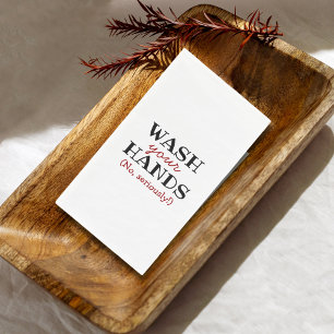 Funny Wash Your Hands Bathroom Humour Napkin