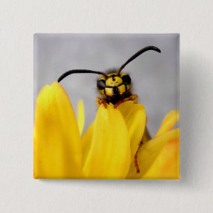 Funny Wasp Buttons