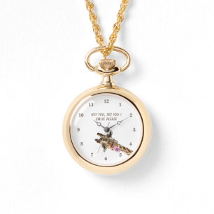 Funny Watch Gift with Playful Giraffe - Smile