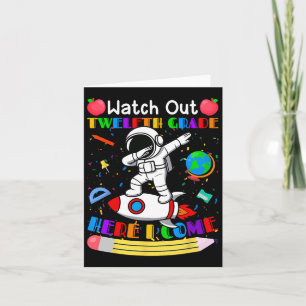 Funny Watch Out Senior Here I Come Astronaut  Card