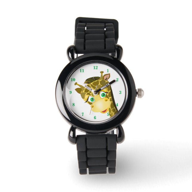 Funny Watch with Happy Giraffe - Smile (Front)