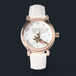 Funny Watch with Playful Giraffe - Smile<br><div class="desc">Funny Watch with Giraffe Tongue Out and Playful Wink Cartoon - Painting - Customisable - Choose / Add Your Unique Text - Name / Colours / Font / Size / Elements - Image / more - Make Your Special Watches Gift - Resize and move or remove and add elements /...</div>