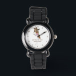 Funny Watch with Playful Giraffe - Smile<br><div class="desc">Funny Giraffe Tongue Out and Playful Wink Cartoon Drawing Animal Smile - Choose / Add Your Unique Text / Font / Color - Make Your Special Gift - Resize and move or remove and add elements / image with customization tool ! - Drawing and Design by MIGNED. You can also...</div>