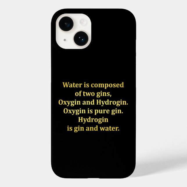 Funny Water and Gin Joke Case-Mate iPhone Case (Back)