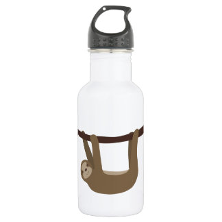 Funny water bottle with a cartoon sloth