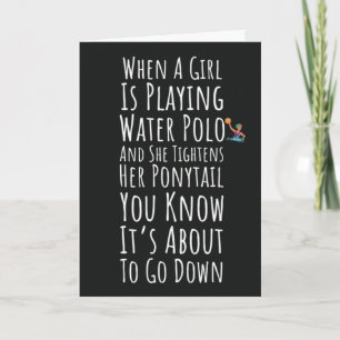 Funny Water Polo Cards Sport Player For Her