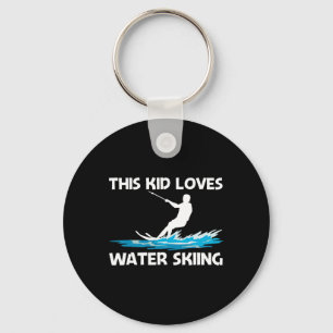 Funny Water Skiing Design For Kids Boys Water Skie Key Ring