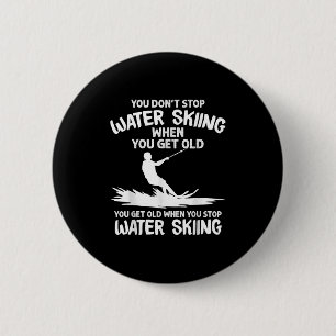 Funny Water Skiing Designs For Men Women Water Ski 6 Cm Round Badge