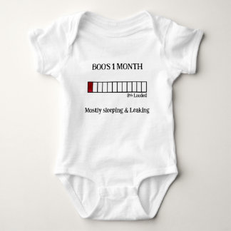 Funny Watercolor Baby Milestone Bodysuit | 1 Month