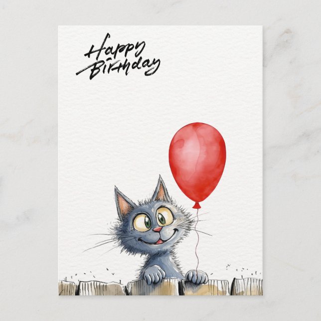 funny watercolor birthday card (Front)