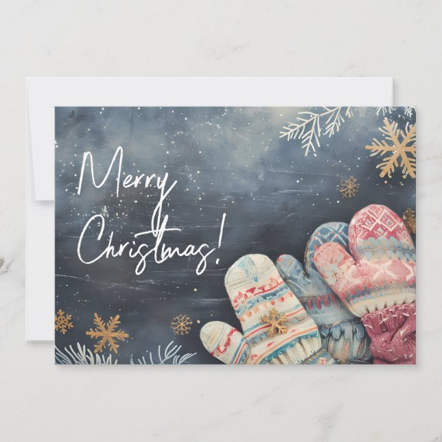 Funny Watercolor Christmas Greeting Card (Front)