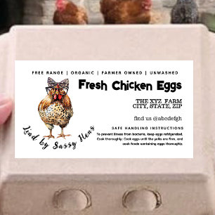 Funny Watercolor Egg Carton Label