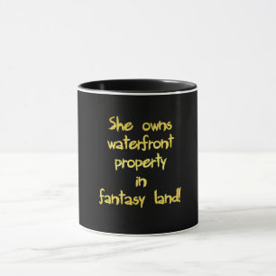 Funny Waterfront Property Joke Mug