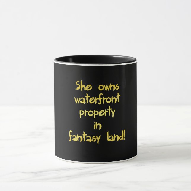 Funny Waterfront Property Joke Mug (Center)