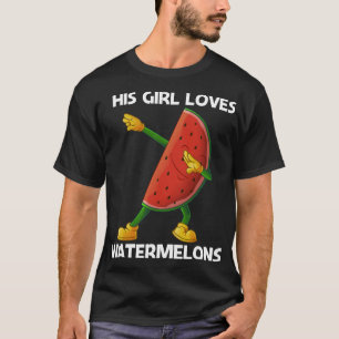 Funny Watermelon Art For Girls Kids Melon Fruit Pl T-Shirt