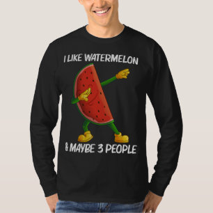 Funny Watermelon Art For Men Women Melon Fruit Pla T-Shirt