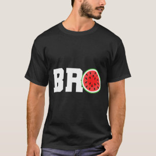 Funny Watermelon Bro Cute Summer Vacation Brother T-Shirt