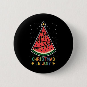 Funny Watermelon Christmas In July Women Men 6 Cm Round Badge