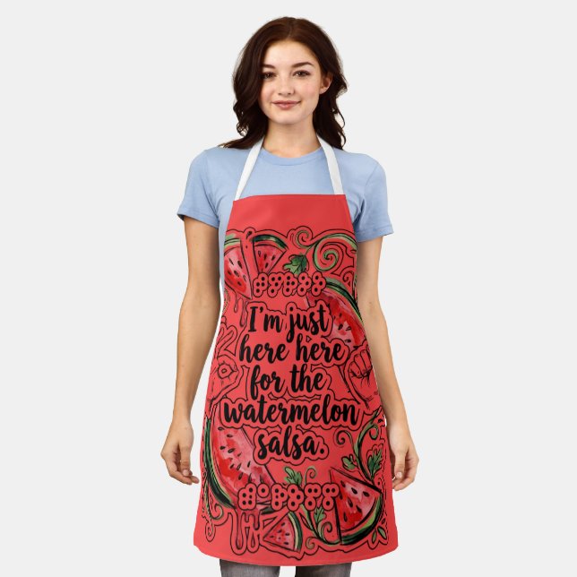 Funny Watermelon Day  Apron (Worn)