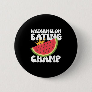 Funny Watermelon Eating Champ Summer Eating 6 Cm Round Badge