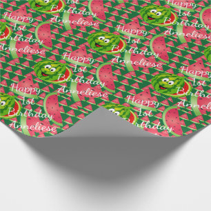 Funny Watermelon Kid's Birthday Theme Wrapping Paper