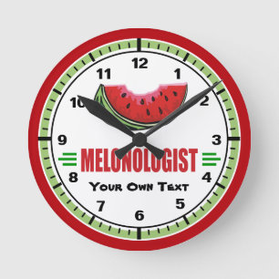 Funny Watermelon Lover's Round Clock