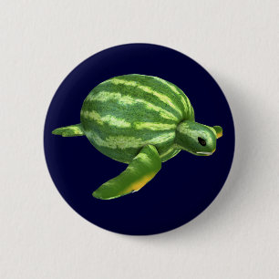 Funny Watermelon Seaturtle 6 Cm Round Badge