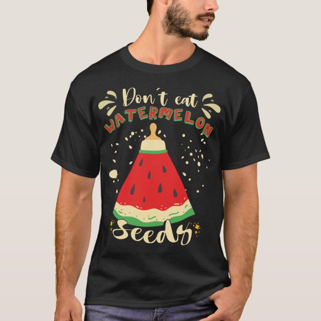 Funny Watermelon Seeds T-Shirt (Front)