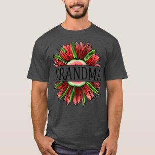 Funny Watermelon Sunflower Grandma National Waterm T-Shirt