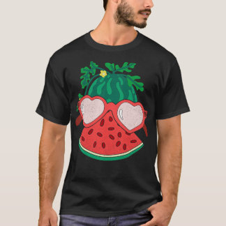 Funny Watermelon Sunglasses Exotic Fruit Lover Tro T-Shirt