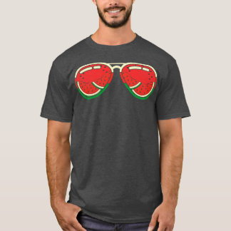 Funny Watermelon Sunglasses Exotic Summer Fruit Tr T-Shirt