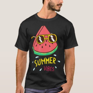 Funny Watermelon Sunglasses Summer Vibes Summer Va T-Shirt