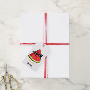 Funny Watermelon Sunglasses Thank You Gift Tags