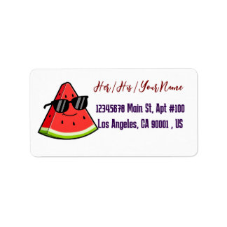 Funny Watermelon Sunglasses Thank You Label