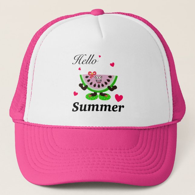 Funny watermelon trucker hat (Front)