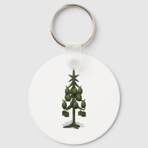 Funny Watermelons Christmas Tree Key Ring