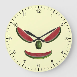 Funny Watermelons Face Large Clock