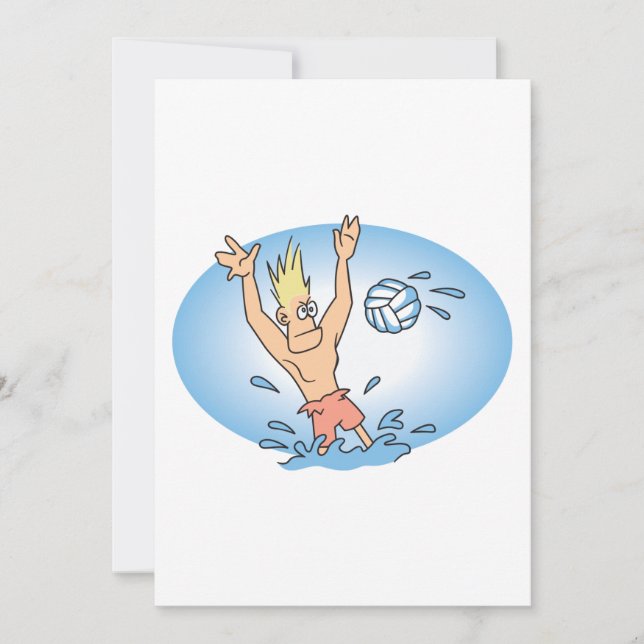 funny waterpolo dude cartoon (Front)