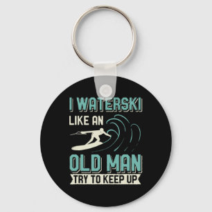 Funny Waterski Water Sports Lover Water Skiing Wat Key Ring