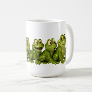 Funny Waving Frogs  Coffee Mug