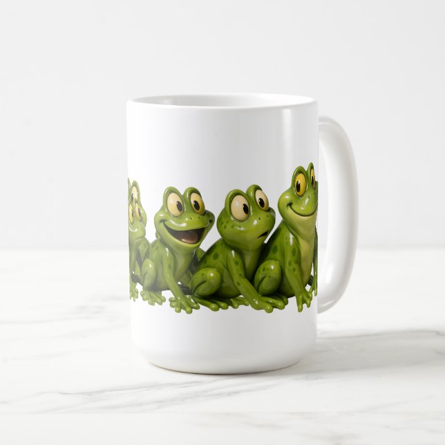 Funny Waving Frogs  Coffee Mug (Front Right)