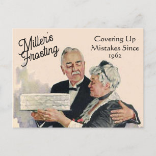Funny Way to Cover Mistakes Frosting Personalised Postcard