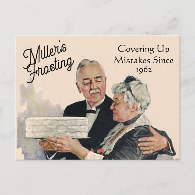 Funny Way to Cover Mistakes Frosting Personalised Postcard (Front)
