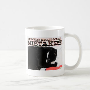 Funny We All Make Mistakes Slogan Cat Photo Coffee Mug