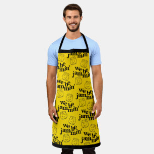Funny We Be Jammin' Smiling Dancing Canning Jars Apron