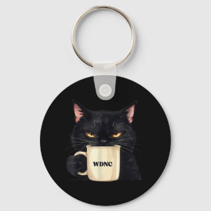 Funny We Do Not Care Wdnc Club Black Cat Cool Wome Key Ring