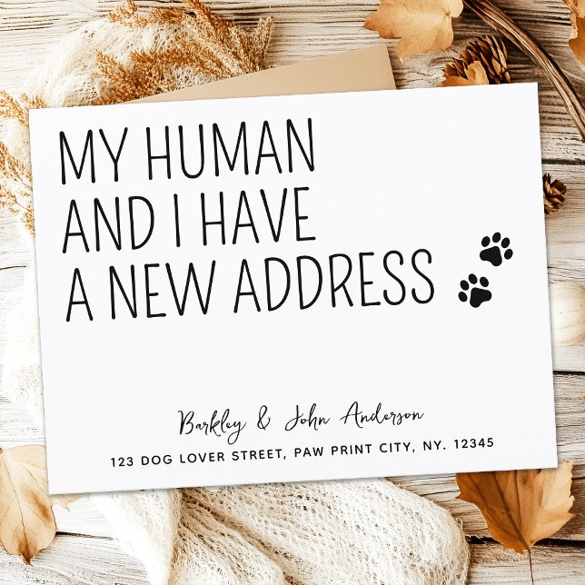 Funny We Have Moved New Address Pet Dog Moving Announcement Postcard (Creator Uploaded)