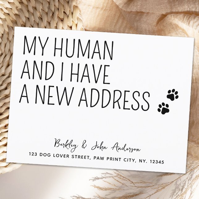 Funny We Have Moved New Address Pet Dog Moving Postcard (Creator Uploaded)